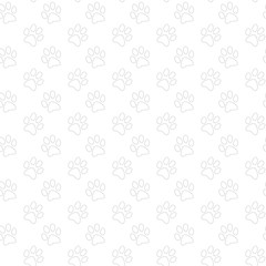 Vector seamless pattern with animal footprints. Can be used for wallpaper, web page background, surface textures.