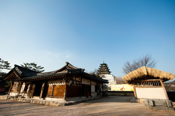 Fototapeta premium The building is in Korean style.