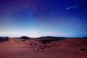 Obraz na płótnie Canvas star night in the desert