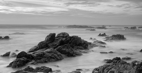 Waves and rocks in the Atlantic, Galicia, Spain