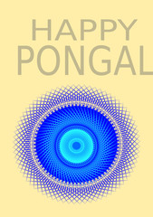 Pongal wishes greeting card pattern