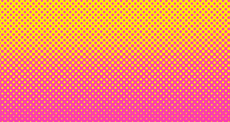 Pink halftone pop art background abstract vector comics style blank layout template with clouds beams and isolated dots pattern. For sale banner for your designe 1960s. with copy space eps10