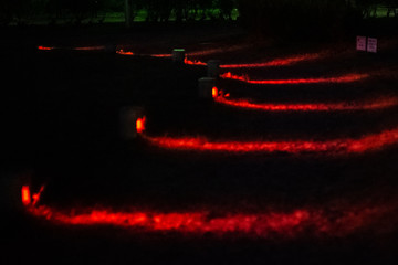 赤い線の光