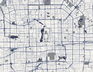 map of the city of Beijing, China