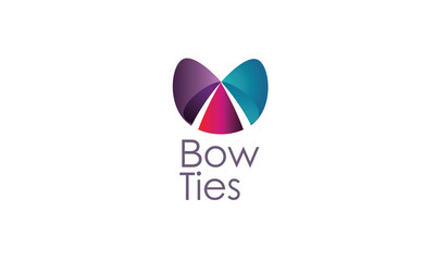 Bow-tie logo, label, icon for projects, cards, invitations.