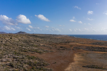 Fototapeta na wymiar Aerial view over Curaçao in the Caribbean Sea 