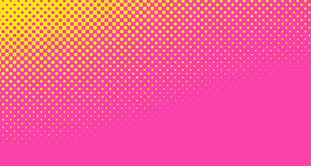 Pink halftone pop art background abstract vector comics style blank layout template with clouds beams and isolated dots pattern. For sale banner for your designe 1960s. with copy space eps10