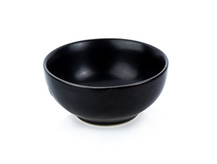  black bowl  isolated on white background