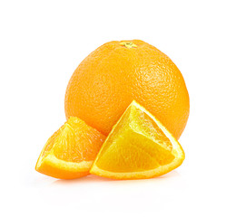 Ripe range fruit slice isolated on white background