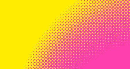 Pink halftone pop art background abstract vector comics style blank layout template with clouds beams and isolated dots pattern. For sale banner for your designe 1960s. with copy space eps10