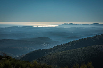 The south of France, the Cote d'Azur, the valley of stones above the city of Cannes at an altitude of 1 kilometer