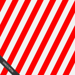 Seamless Wrapping Paper Pattern. Red and White Slanting Lines | EPS10 Vector