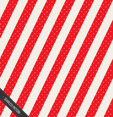 Seamless Winter Pattern Design. Red and White Slating Lines with snow | EPS10 Vector