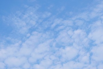 Looking up to the blue sky on a cloudy day.