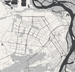 Fototapeta na wymiar map of the city of Barnaul, Russia