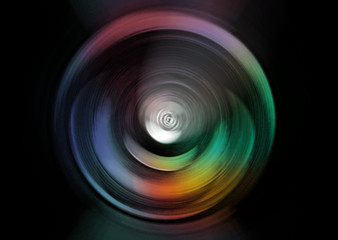 Abstract background of colorful spin radial motion blur.