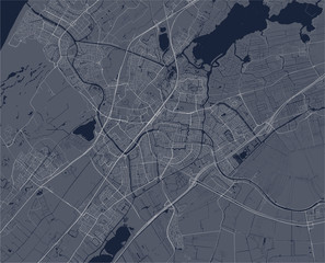 map of the city of Leiden, Netherlands