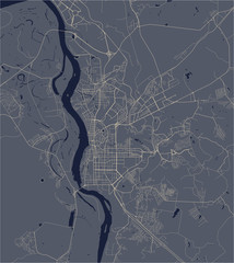 map of the city of Tomsk, Russia