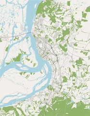 Fototapeta premium map of the city of Khabarovsk, Russia