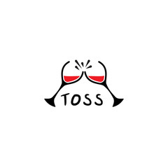 Logo Design with Wine Glass Concept