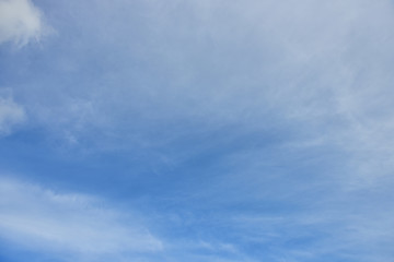 Blue sky white cloud white background. Beautiful sky and clouds in the afternoon.