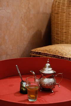 typical moroccan tea set