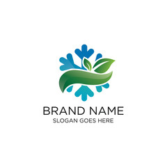 Creative and modern frozen food logo design template vector eps for use food business purpose