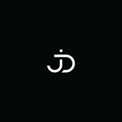 DJ JD logo initial letter design 
