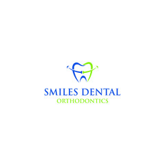 Dental orthodontic smile logo template