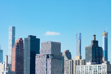 Midtown Manhattan Skyline with Tall Residential Skyscrapers in New York City