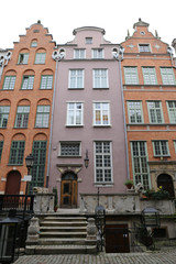 Fototapeta premium multi-colored buildings of the streets of Gdansk, Poland