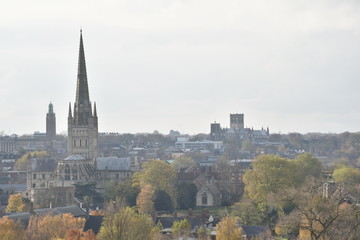 Views of Norwich, Norfolk, UK, from Mousehold Heath.