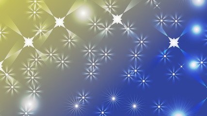 Black abstract light background with glittery colored shiny bokeh stars.