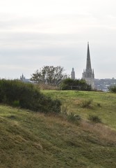 Views of Norwich, Norfolk, UK, from Mousehold Heath.