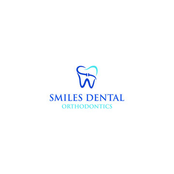 Dental orthodontic smile logo template