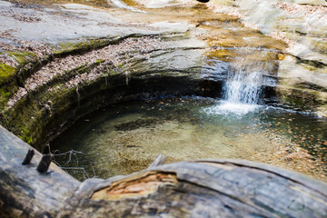 natural background hiking and waterfall