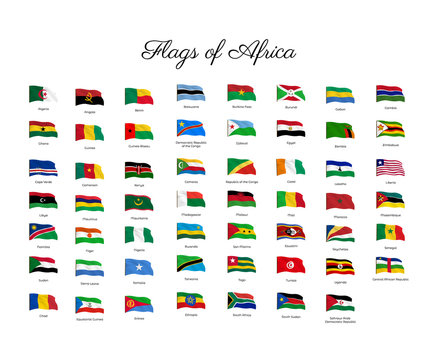 National flag of Africa countries.