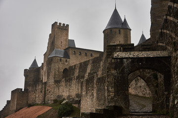 Fototapeta na wymiar Porte de l'Aude of the Citadel of Carcassonne. France