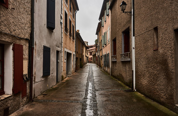 Fototapeta na wymiar Rue de la Gaffe in Carcassonne. France