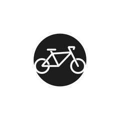 Bicycle. Bike icon vector. Cycling concept. Sign for bicycle path Isolated on white background.