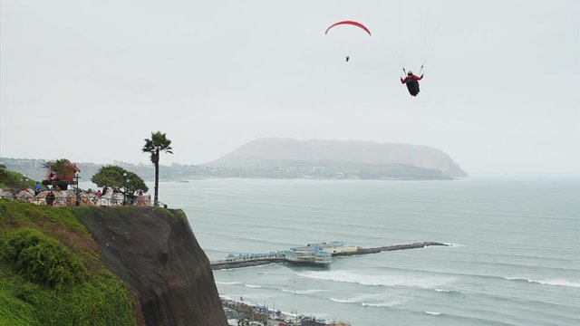 Paragliding in Miraflores, Lima, Peru