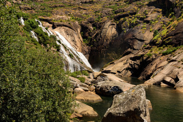 Obraz premium Cascada del Ezaro, one of the most beautiful waterfalls in Spain