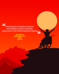 3rd December celebrate International day for people with disability illustration  