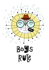 Cute poster. Nursery print. Funny