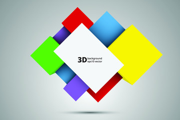 3D background, abstract frame eps10 vector.