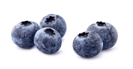 Blueberries Isolated on White Background. Macro.