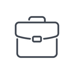 Financial briefcase line icon. Business briefcase vector outline sign.