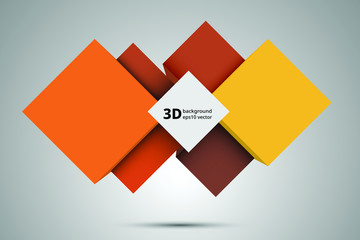 3D background, abstract frame eps10 vector.