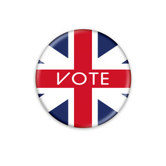Obraz premium United Kingdom Election. General election 12th December 2019. British Union Jack flag. Vote.