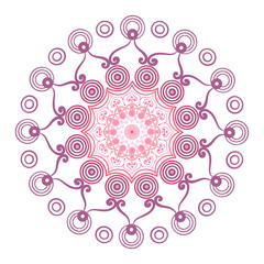 A beautiful mandala pattern isolated on white background. Decorating design for graphic, wallpaper, fabric and etc. 